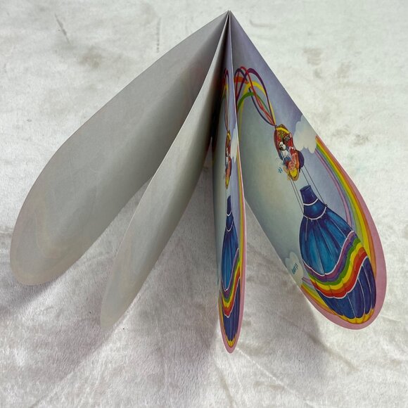 Vintage 1980s Rainbow Hot Air Balloon Seal and Send Stationery Postcard Letters - Picture 5 of 6